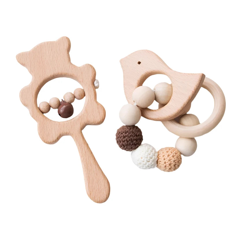 1Set Montessori Baby Rattle - Just4mini