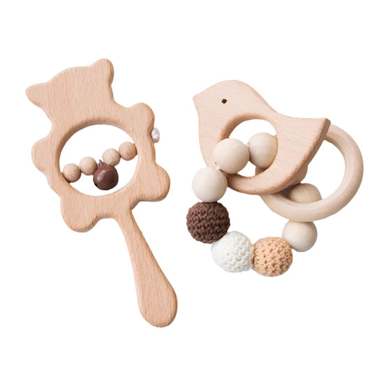 1Set Montessori Baby Rattle - Just4mini