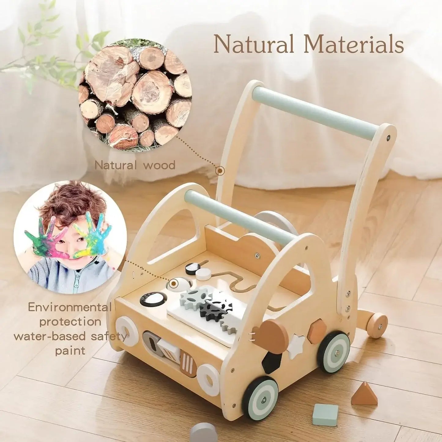 Wooden Baby Push Walker - Just4mini