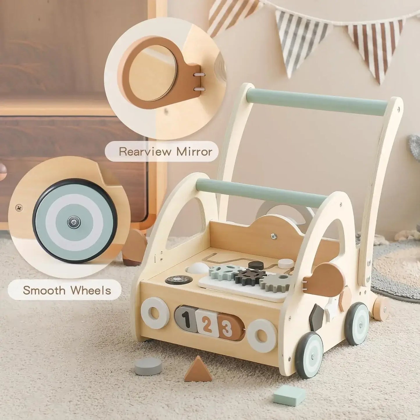 Wooden Baby Push Walker - Just4mini