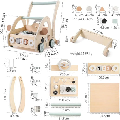 Wooden Baby Push Walker - Just4mini