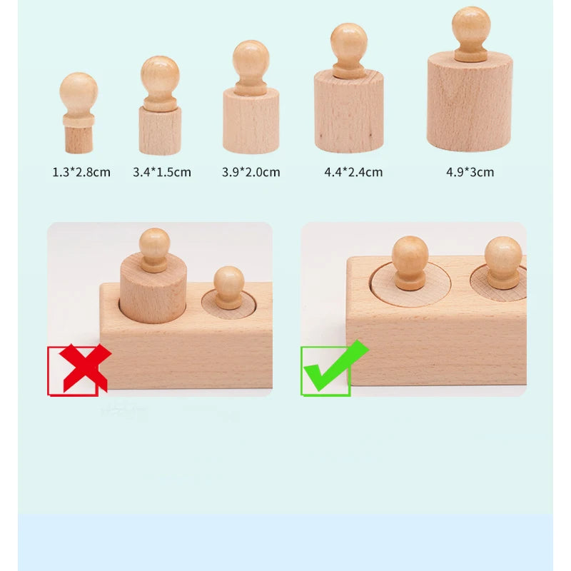 Knobbed Cylinder Socket Development Toys - Just4mini