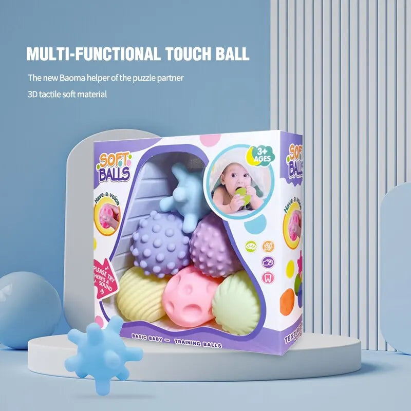 Soft Sensory Balls for Infants 6 PCS