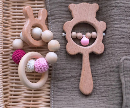 1Set Montessori Baby Rattle - Just4mini